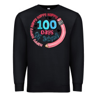 Black happy 100 days of school Premium Sweatshirt - MaliasSmallBusiness