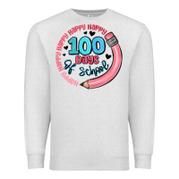 Oatmeal Heather happy 100 days of school Premium Sweatshirt - MaliasSmallBusiness