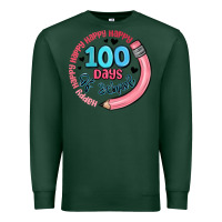 Sports Green happy 100 days of school Premium Sweatshirt - MaliasSmallBusiness