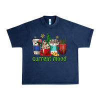 Navy coffee cups current mood Urban Heavy Tee - texasbilliewilder