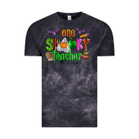 Cloud Black one spooky teacher Vintage Tee - Zillion Design Studio