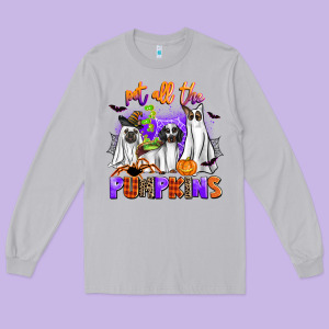 Pet All The Pupkins Long Sleeve Tee Designed By Adodesignshop