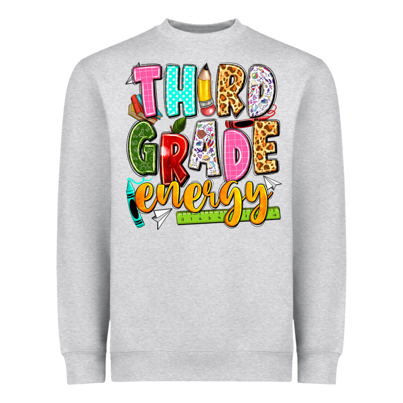 Third Grade Energy Heavyweight Sweatshirt by texasbilliewilder | Teevron