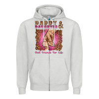 Dove Grey daddy and daughter best friends for life Zipper Hoodie - Artiststas