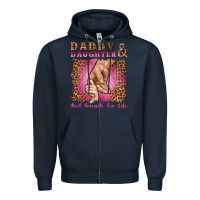 Navy daddy and daughter best friends for life Zipper Hoodie - Artiststas