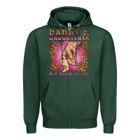 Sports Green daddy and daughter best friends for life Zipper Hoodie - Artiststas