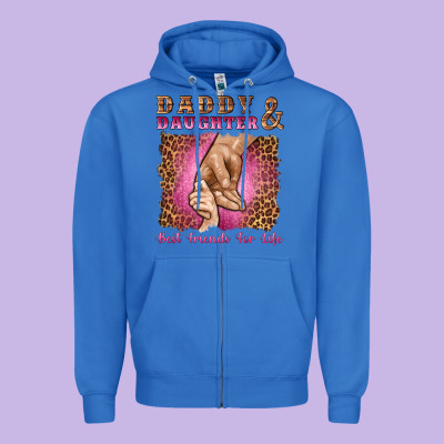 Daddy And Daughter Best Friends For Life Zipper Hoodie Designed By Artiststas