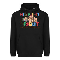 Black his fight is my fight autism awareness Heavyweight Hoodie - MaliasSmallBusiness