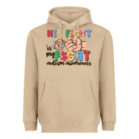 Mushroom his fight is my fight autism awareness Heavyweight Hoodie - MaliasSmallBusiness