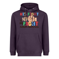 Plum his fight is my fight autism awareness Heavyweight Hoodie - MaliasSmallBusiness