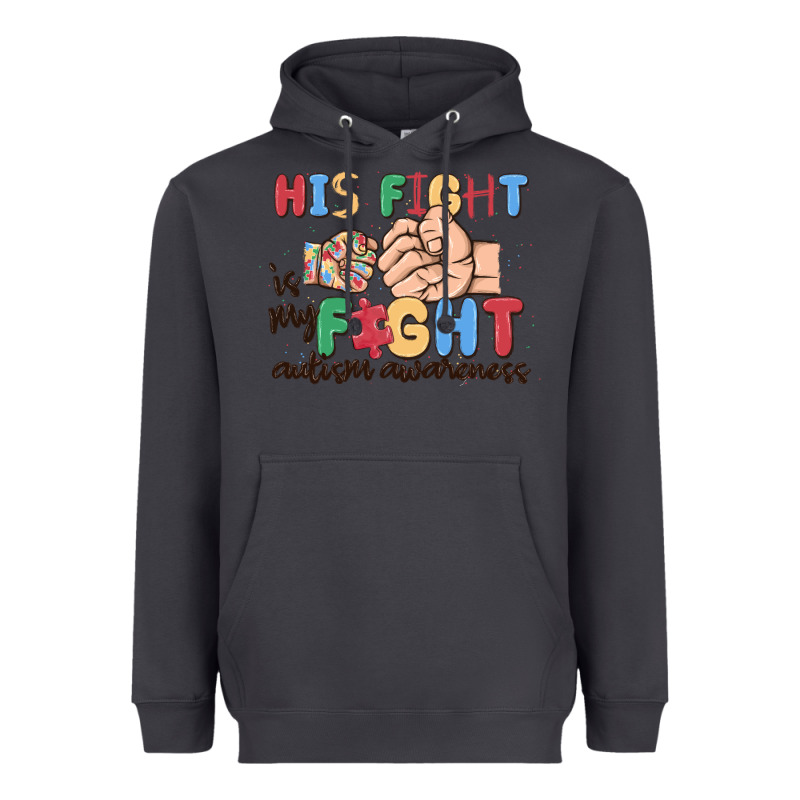 His Fight Is My Fight Autism Awareness Heavyweight Hoodie by MaliasSmallBusiness | Teevron