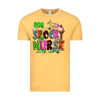 Vintage Mustard one spooky nurse Vintage Tee - Zillion Design Studio
