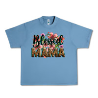 Pebble Blue flowers blessed mama Urban Heavy Tee - Zillion Design Studio