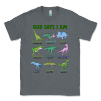 Charcoal Heather god says i am dinosaurs Classic Tee - JahusDesignShop