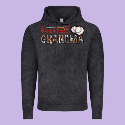 Vintage Hoodie baseball grandma with leopard