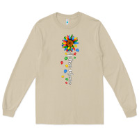 Mushroom autism mama sunflower white Long Sleeve Tee - JahusDesignShop