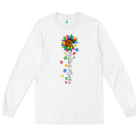 White autism mama sunflower white Long Sleeve Tee - JahusDesignShop