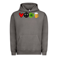 Pigment Tornado Funny St Patricks Day Love Peace Clover and Beer Urban Hoodie - Bettercallsaul