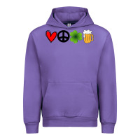 Tulip Funny St Patricks Day Love Peace Clover and Beer Urban Hoodie - Bettercallsaul