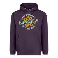 Plum my greatest blessing call me nana Heavyweight Hoodie - MaliasSmallBusiness