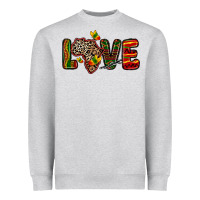 Heather Grey love africa map Heavyweight Sweatshirt - Zillion Design Studio