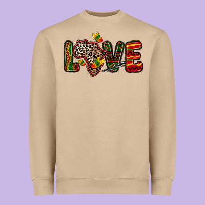 Heavyweight Sweatshirt love africa map