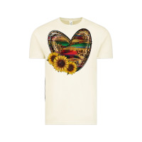 Vintage Arctic western sunflowers heart Vintage Tee - RanaPortraitStore