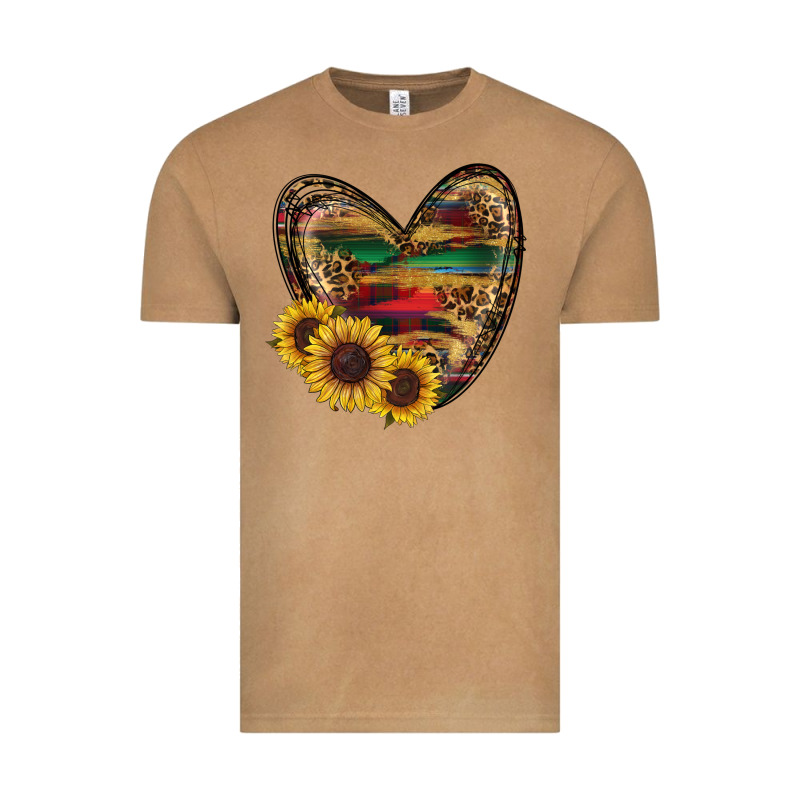 Western Sunflowers Heart Vintage Tee by RanaPortraitStore | Teevron