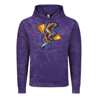 Cloud Purple football lightning bolt Vintage Hoodie - Zillion Design Studio