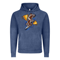 Vintage Denim football lightning bolt Vintage Hoodie - Zillion Design Studio