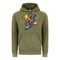 Vintage Olive football lightning bolt Vintage Hoodie - Zillion Design Studio