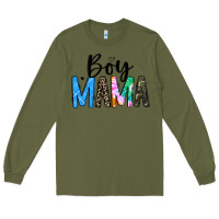 Army Green boy mama white Long Sleeve Tee - JahusDesignShop