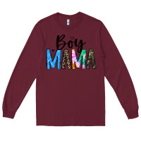 Burgundy boy mama white Long Sleeve Tee - JahusDesignShop