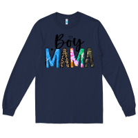Navy boy mama white Long Sleeve Tee - JahusDesignShop