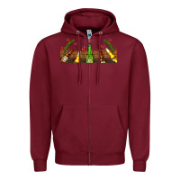 Burgundy beer party for christmas Zipper Hoodie - AdoDesignShop