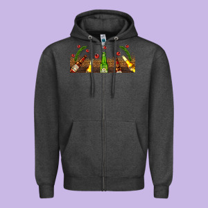 Beer Party For Christmas Zipper Hoodie Designed By Adodesignshop