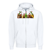 White beer party for christmas Zipper Hoodie - AdoDesignShop