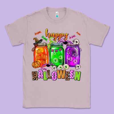 Happy Halloween Jars And Horror Classic Tee Designed By Adodesignshop