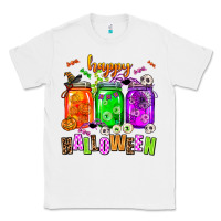 White happy halloween jars and horror Classic Tee - AdoDesignShop