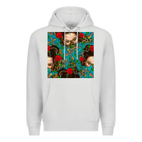 Dove Grey Messy Bun Mom And Cross With Leopard Patterns Premium Hoodie - BundleAndBundleShop