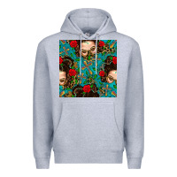 Heather Grey Messy Bun Mom And Cross With Leopard Patterns Premium Hoodie - BundleAndBundleShop