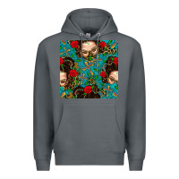 Rock Messy Bun Mom And Cross With Leopard Patterns Premium Hoodie - BundleAndBundleShop