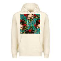 Sandshell Messy Bun Mom And Cross With Leopard Patterns Premium Hoodie - BundleAndBundleShop