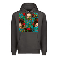 Smoke Messy Bun Mom And Cross With Leopard Patterns Premium Hoodie - BundleAndBundleShop