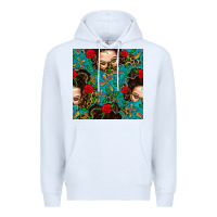 White Messy Bun Mom And Cross With Leopard Patterns Premium Hoodie - BundleAndBundleShop
