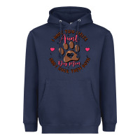 Navy i have two titles aunt and dog mom Heavyweight Hoodie - MaliasSmallBusiness