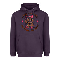 Plum i have two titles aunt and dog mom Heavyweight Hoodie - MaliasSmallBusiness