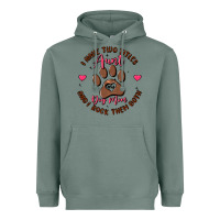 Sage i have two titles aunt and dog mom Heavyweight Hoodie - MaliasSmallBusiness