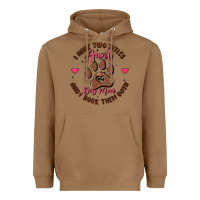 Toasted Coconut i have two titles aunt and dog mom Heavyweight Hoodie - MaliasSmallBusiness