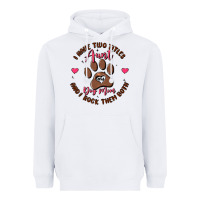 White i have two titles aunt and dog mom Heavyweight Hoodie - MaliasSmallBusiness